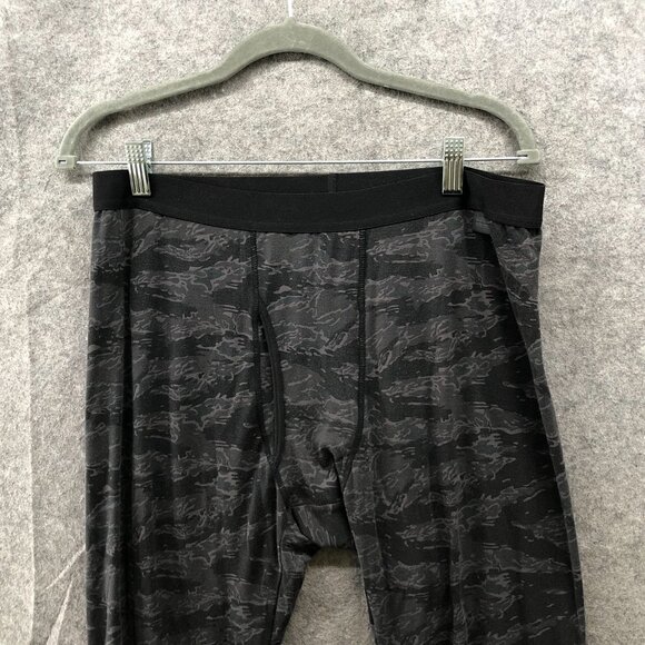 Uniqlo Heattech Extra Warm Legging Tight Mens XL Base Layer Gray Camo Print - Picture 3 of 9